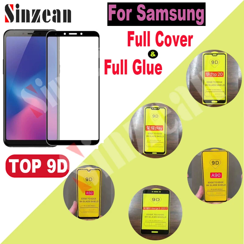 

50pcs 2.5D Full Cover Glue Tempered Glass For Samsung S10E/S7/A750/A6 Plus/A8 Plus/A6/A8 2018/A9 2018/A20E 9D Screen Protector