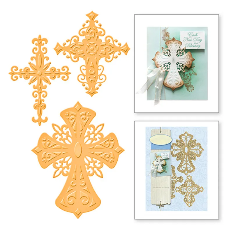 

Eastshape 3 Pcs/lot Metal Cutting Dies Scrapbooking For Card Making DIY Embossing Cuts New Craft Three Pattern Crosses
