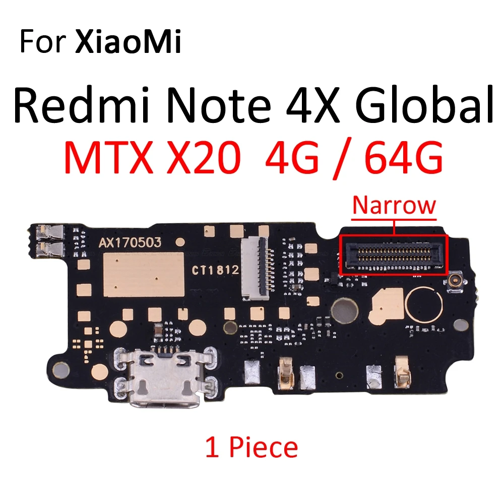 Micro usb зарядное устройство док-станция порт гибкий кабель для Xiaomi Redmi 2 2A 4 Pro 3S 4A 4X 5A Note 2 4X Global Note 3 Pro Note 4 5A - Цвет: ForRedmiNote4XGlobal