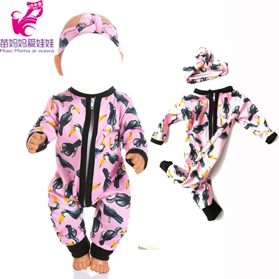 17inch reborn baby Doll clothes pajama set baby doll jumpsuit for 18