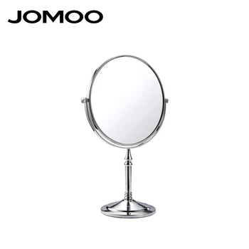 

JOMOO Make Up Silver Mirrors Stainless Steel Holder Cosmetic Bathroom Double-Sided Round Makeup Mirror bathroom decorative