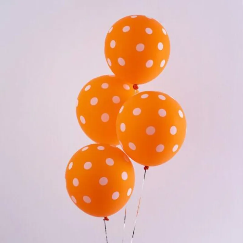 

2019 ballon 50pcs/lot12 inch Round latex orange wave point balloon baby birthday party balloons wedding decoration supplies