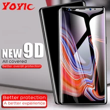 YOYIC 9D полностью изогнутое закаленное стекло для samsung Galaxy S9 S8 Plus S6 S7 Edge Защита экрана для samsung Note 8 9 стеклянная пленка