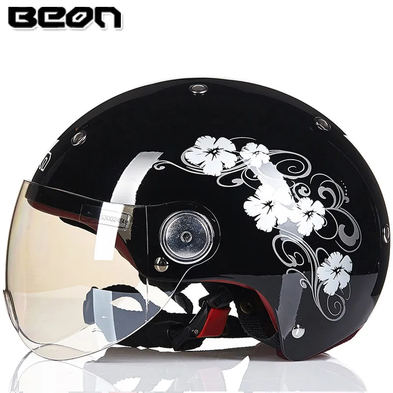 BEON B-103 шлем с открытым лицом E-BIKE moto cascos шлем винтажный скутер capacete moto rbike летний мотоциклетный rcycle шлем - Цвет: 17