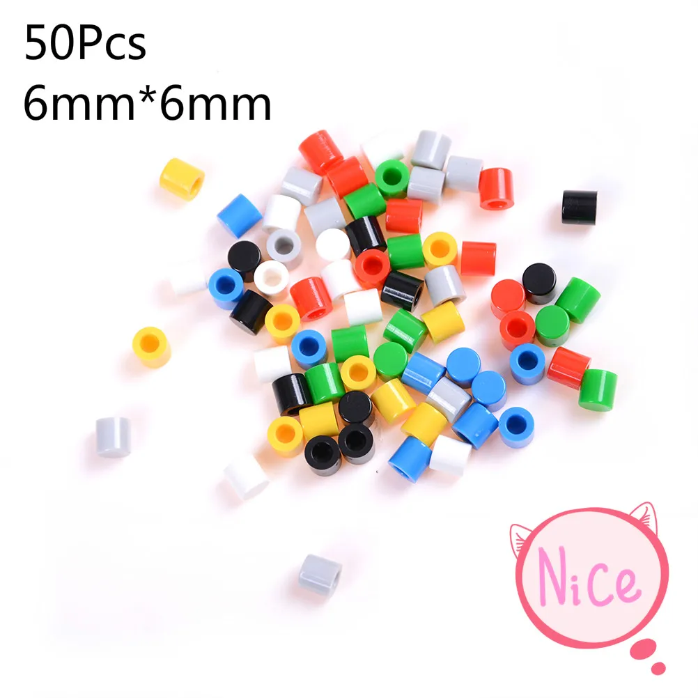 50Pcs/lot Tactile Push Button Switch Cap to 6mm*6mm Self-locking Round Key Caps Wholesale | Обустройство дома