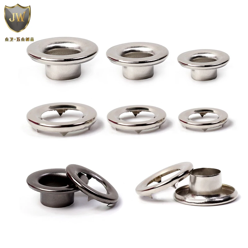 

Garment Claw Eyelets Silver Gun black 20 Sets eye button+hand tapping tool /10 sets 8*17*7mm-18*31*11mm Iron stainless steel