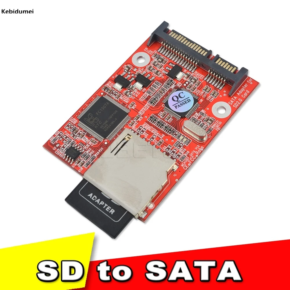 

Kebidumei 2016 New Flash MMC SD SDHC Card To 7+15 SATA 2.5" HDD Secure Converter Adapter for Windows DOS 98 XP 7 8 Vista Linux