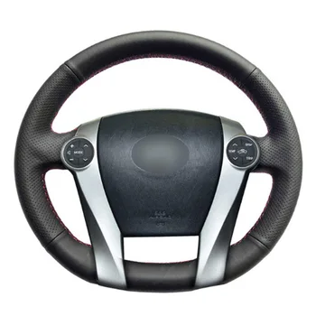 

DIY Sewing-on PU Leather Steering Wheel Cover Exact Fit For Toyota Prius 2009-2015