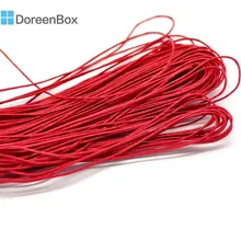 Doreen Box Lovely 80 м(3149-5/") Красный вощеный хлопковый шнур 1 мм для изготовления браслетов/ожерелий(B18503