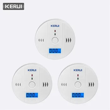 

KERUI 3pcs LCD CO Gas Sensor Carbon Monoxide Detectors Indenpendent Work Carbon Monoxide Alarm For Home Security Fire