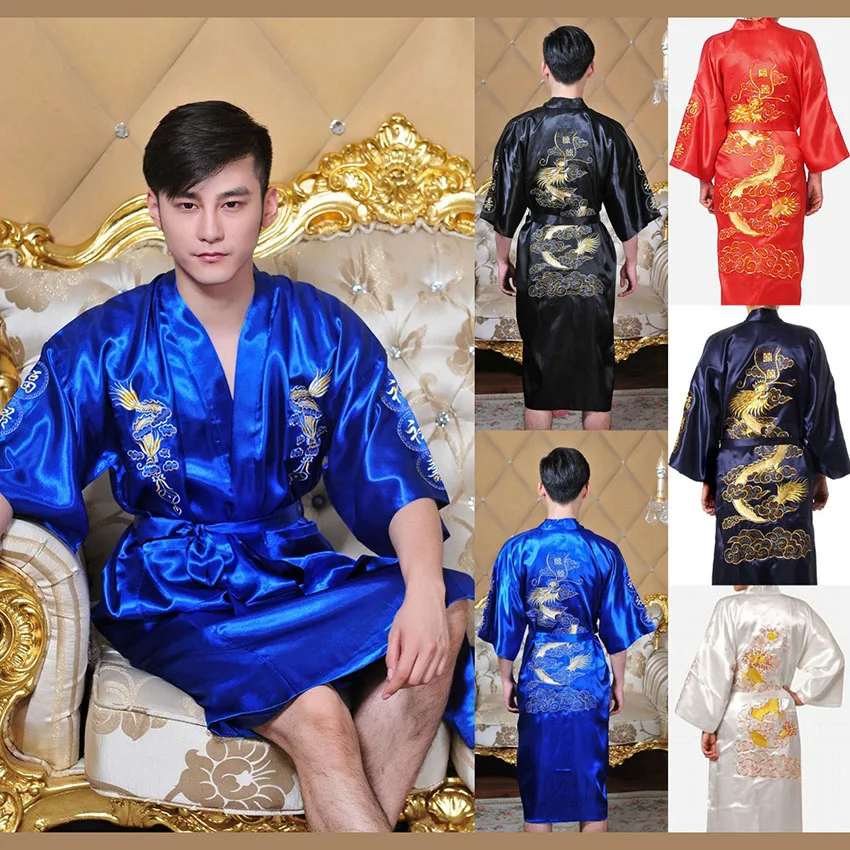 7colors Chinese Style Japanese Traditional Kimono for Men Yukata