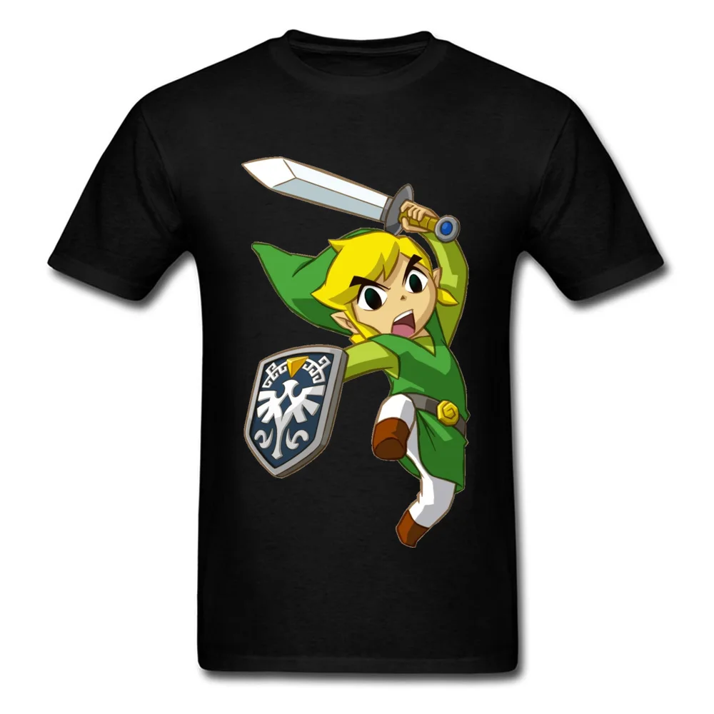 Крутые летние мужские футболки Zelda 2018 черные зеленые хлопковые тканевые модная