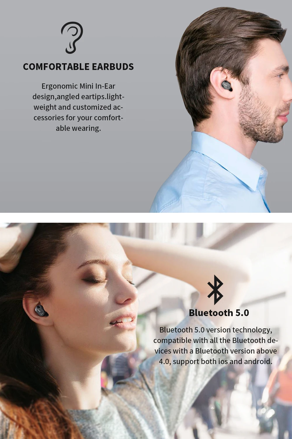 DACOM K6H Pro TWS беспроводные наушники Bluetooth 5,0 настоящие беспроводные наушники мини-гарнитура с зарядным устройством 1100 мАч