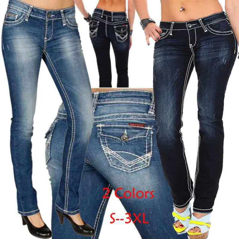 

2018 brand Long casual skinny Jeans slim fit Women Basic Classic pencil Denim Pants women Elastic Stretch stretchy Jeans women