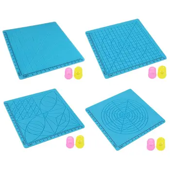 

3D Printing Pen Silicone Drawing Pad Template Design Mat with Heat Proof Finger Caps for 3D Printer Parts Accessories