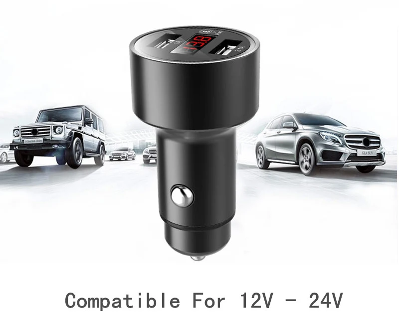 AMEEC 5V Fast Car Mobile Phone Charger 2 Port Car-Charger CellPhone Car Charge Adapter With GPS Bluetooth Handsfree Micro USB (7)