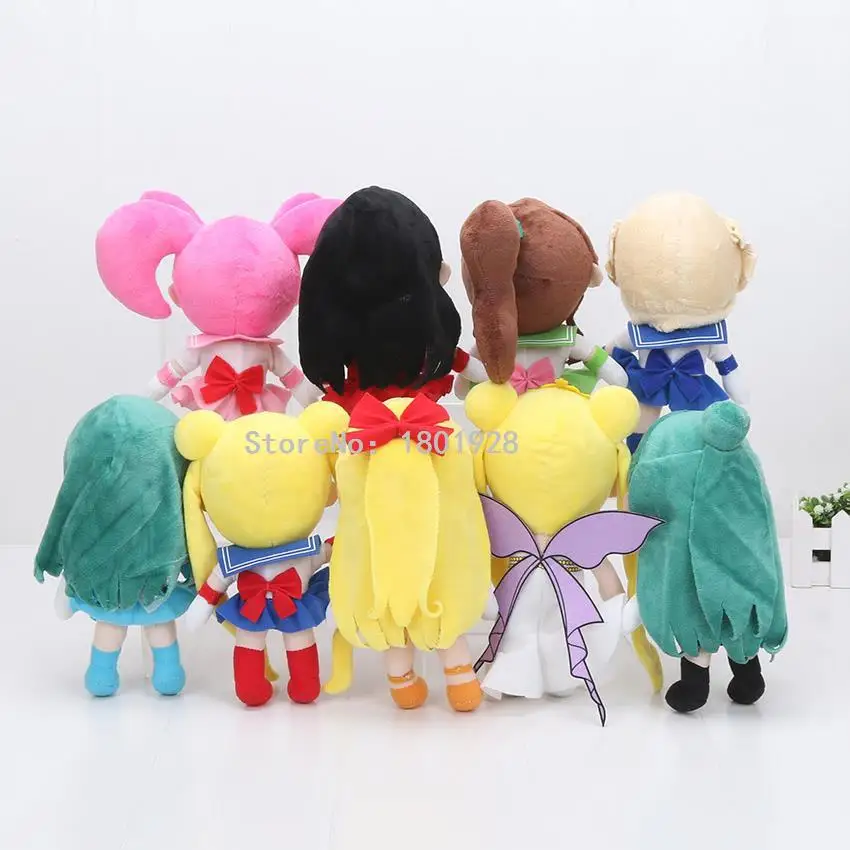 9 шт./лот 20 см Сейлор Мун плюшевые игрушки Tsukino Усаги милый Сейлор Меркурий Мягкая кукла японского аниме коллекция подарки для детей