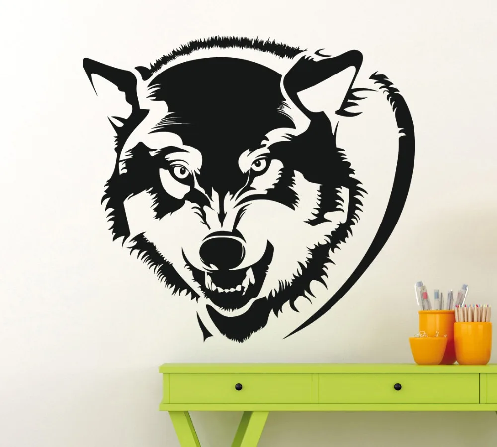 Wolf Head Pattern Special Designed Wall Decals Home Livingroom Animals