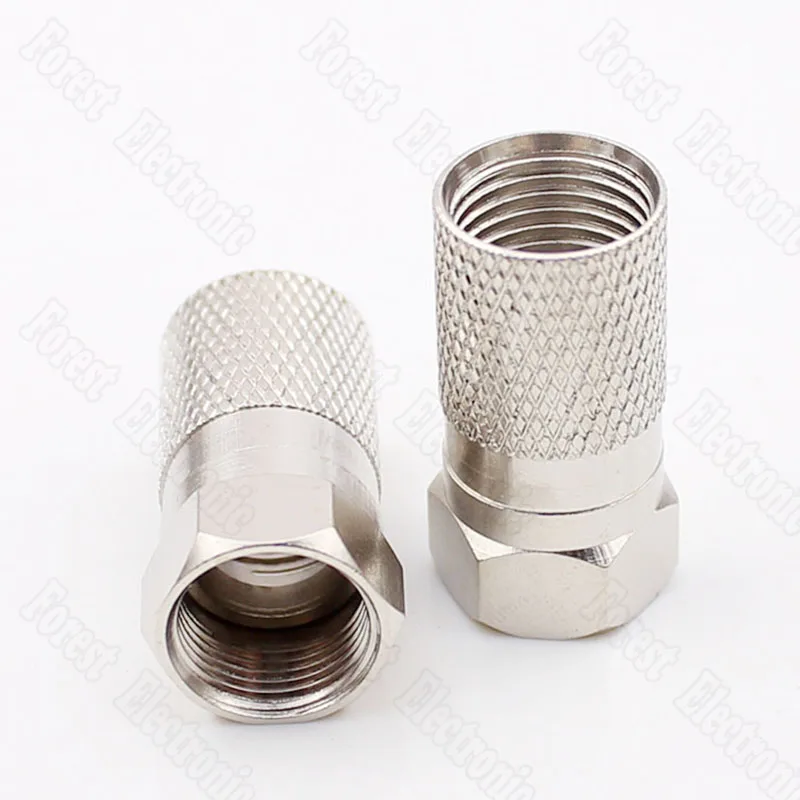 

F Head Self-tight Connector Metric Cable TV Connector Bronze Thread Connector