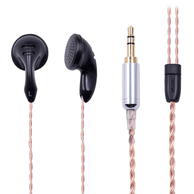 2017 New NICEHCK DIY PK2 Earbud In Ear Earphone Flat Head Plug Earplugs