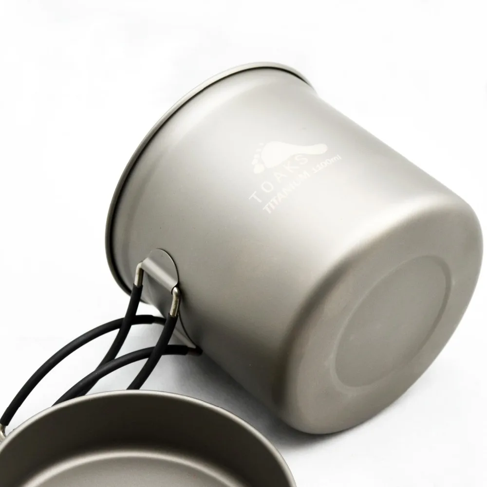 Tazas 1100 ml utensilios ultraligero de titanio olla sartén acampar al aire libre tazón de titanio Picnic