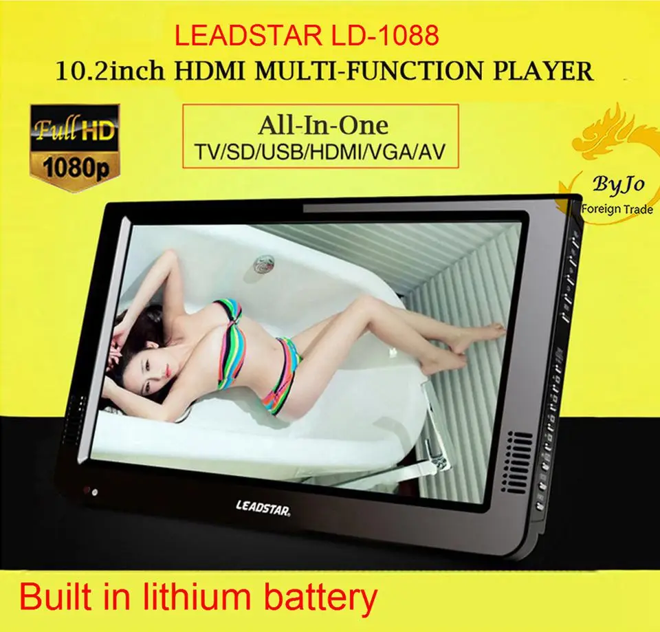 LED телевизор диагональю 10 2 дюйма HD 1080P с поддержкой USB SD HDMI VGA AV|tv hd|tv supporttv mini |