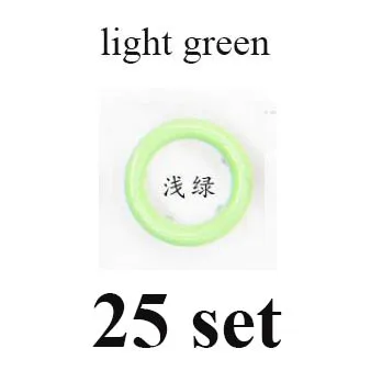 25 наборов высокое качество металл латунь 9,5 мм зубчатая Кнопка Экологичные кнопки для ухода за кожей Поппер пряжки 20 Доступные цвета - Цвет: 25set  light green