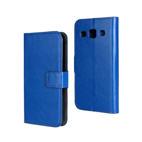 Чехол для samsung Galaxy Core Plus G3500 кожаный чехол-портмоне с откидной крышкой Fundas Capa сотовый телефон Смартфон чехол для телефона кошелек аксессуары сумки - Цвет: Blue