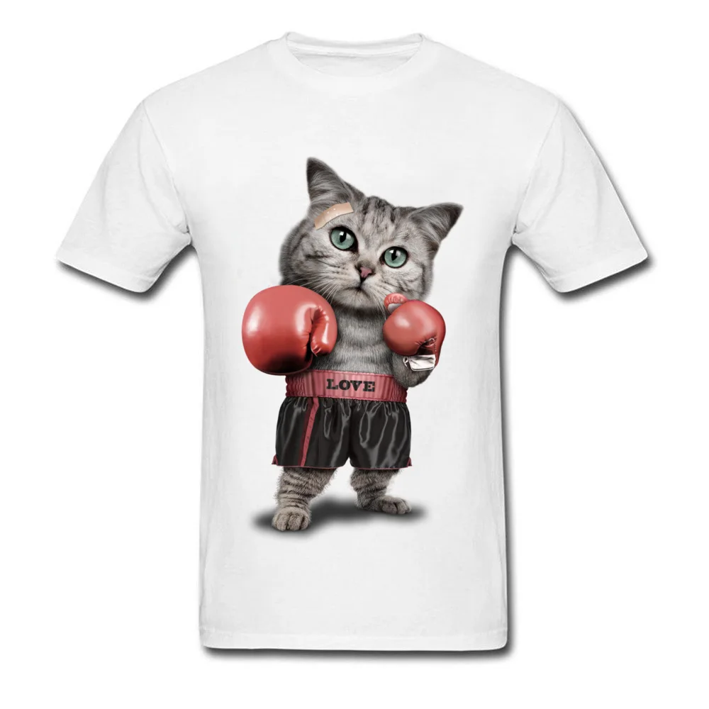 Lovely BOXING CAT_white