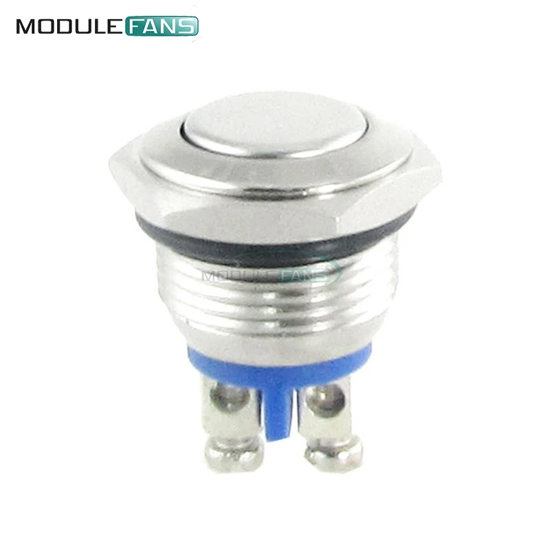 

3A AC 250V Stainless Steel Switch 16mm Metal Momentary Round Push Button Switch N O Normally Open