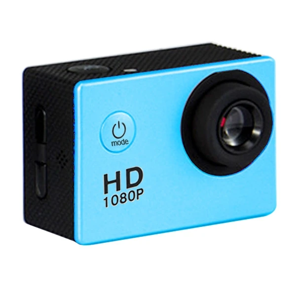 HAMTOD HF40 2,0 дюймов ЖК-дисплей Экран 140 градусов широкоугольный объектив с фокусным расстоянием Спортивная экшн-камера с возможностью погружения на глубину до 30 м Водонепроницаемый чехол, Generalplus чип - Цвет: blue