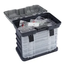 Портативный 4 слоя рыболовные коробка для рыбной ловли, Рыбная ловля коробка на открытом воздухе Рыбалка приманка крючковая снасть приманка чехол для хранения рыболовные снасти инструмент с ручкой
