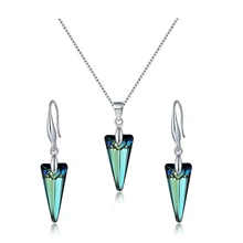 Bulage Spike Pendant Necklace Drop Earrings Crystals From Swarovski Silver Color Jewelry Sets For Women Mothers Day Chic Gifts Bulage Spike Pendant Necklace Drop Earrings Crystals From Swarovski Silver Color Jewelry Sets For Women Mothers Day Chic Gifts