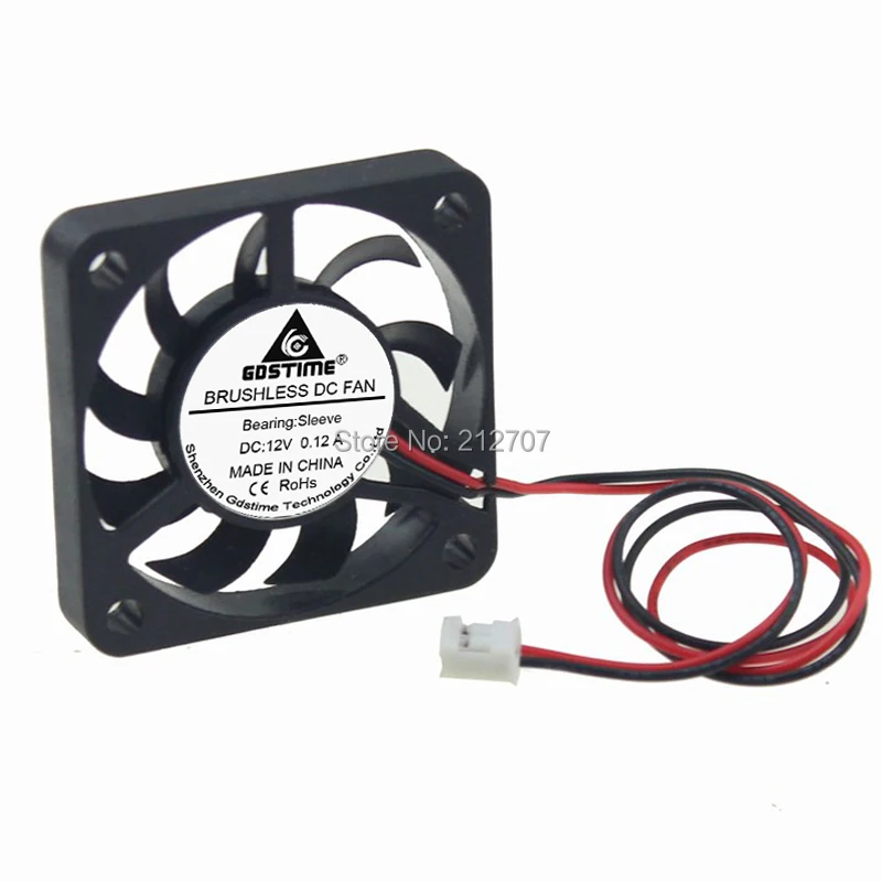 

100PCS Gdstime 40mm 40x40x7mm DC 12V 2Pin Computer CPU Case Cooling Cooler Fan