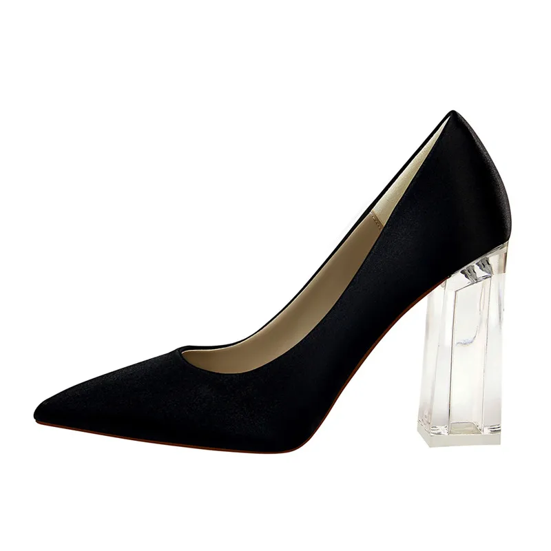 MORAZORA/ г.; большой размер 43; женская обувь на высоком каблуке со стразами; тонкие шелковые туфли с закрытым носком; элегантные вечерние и свадебные туфли; женские туфли-лодочки