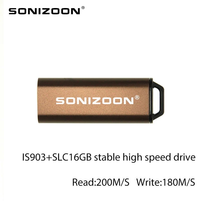 

SONIZOON XEZUSB3.0009 Push and pull USB3.0 drive USB flash drive IS903scheme ofSLC16GB Stable highspeed memoriaast