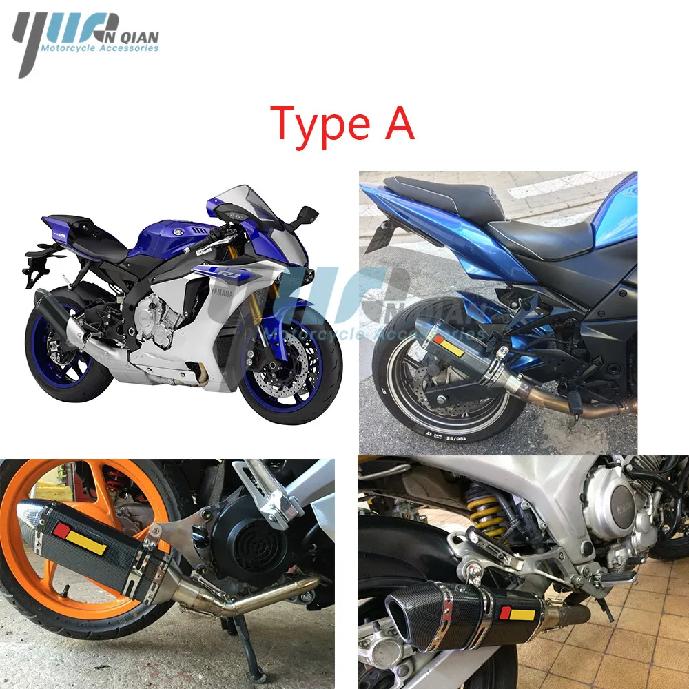 Universal Modified Exhaust Muffler escape silencer akrapovic exhuast yoshimura exhaust muffler for Z750 ninja250 Z800 pcx hornet