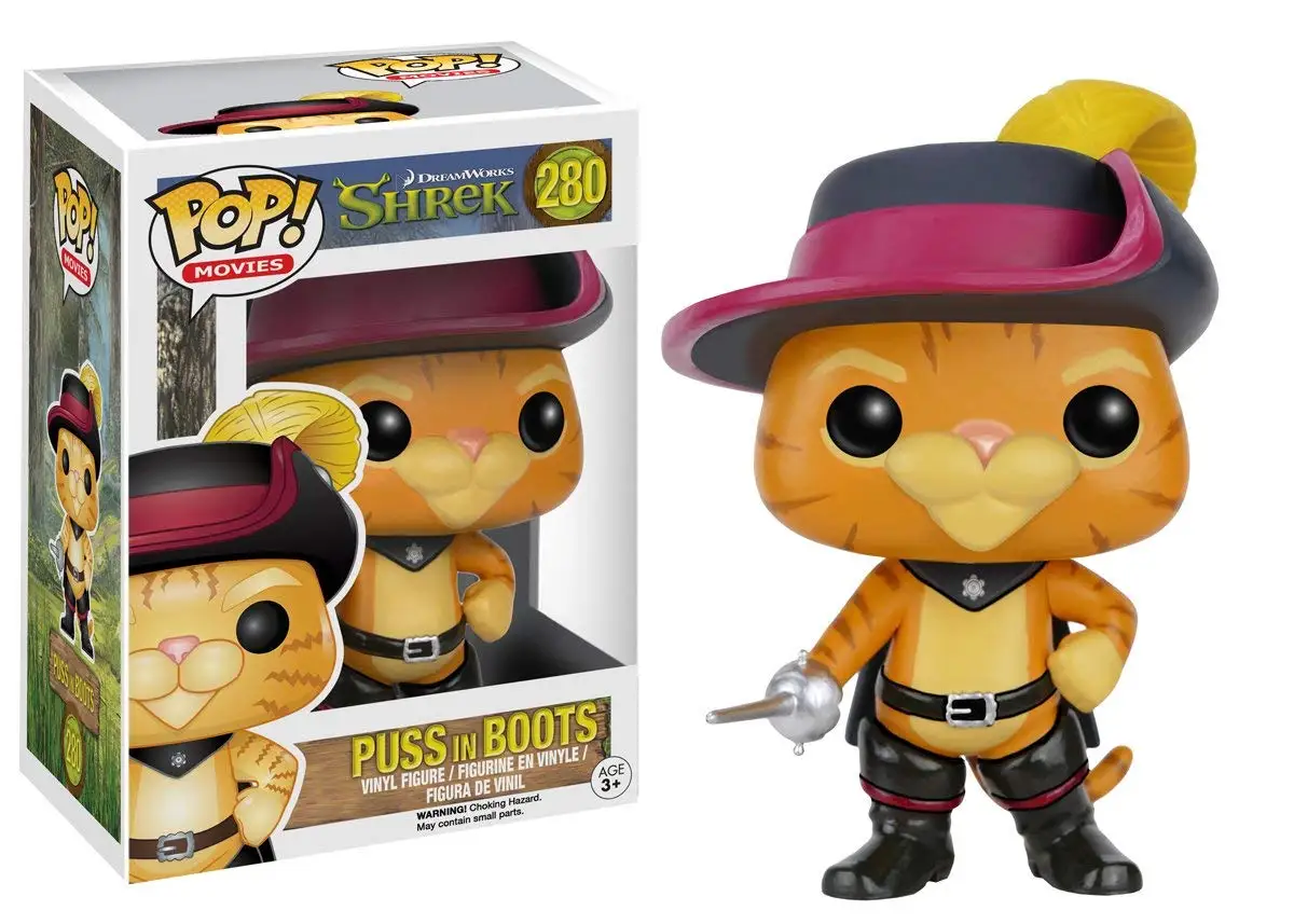 

Funko pop Official Shrek - PUSS IN BOOTS Vinyl Action Figure Collectible Model Toy with Original Box