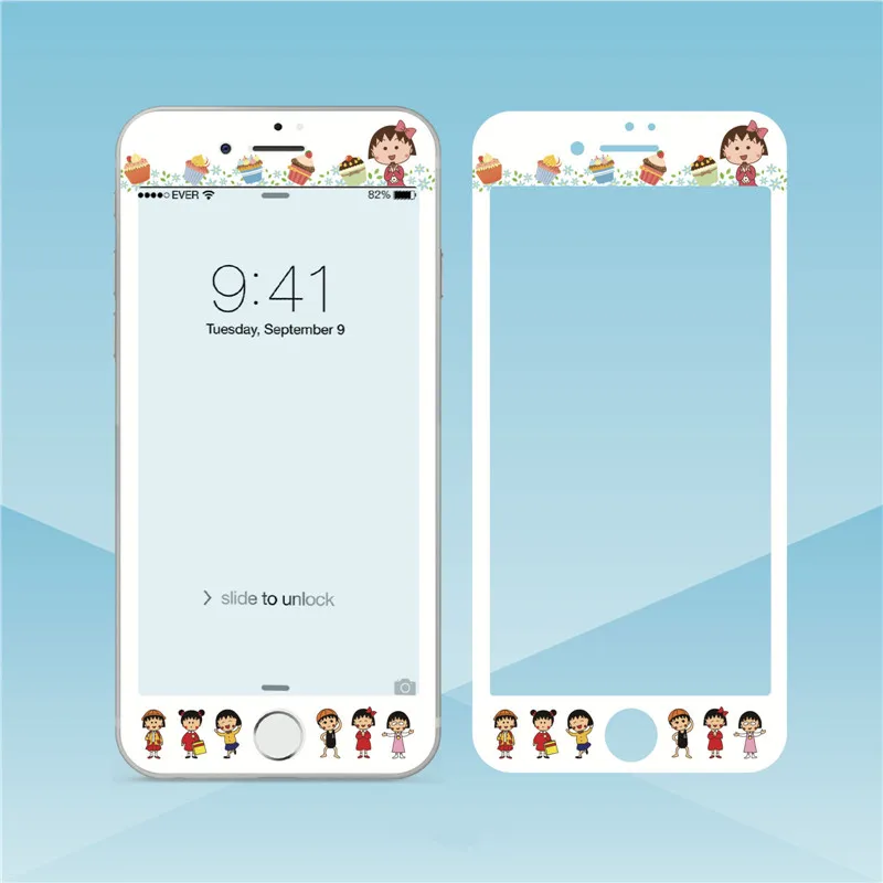 

Cute Screen Protector For iPhone 6 6s 6plus Full Cover Tempered Glass 3D Soft Edge Protective Film For iPhone 7 8 plus Glass