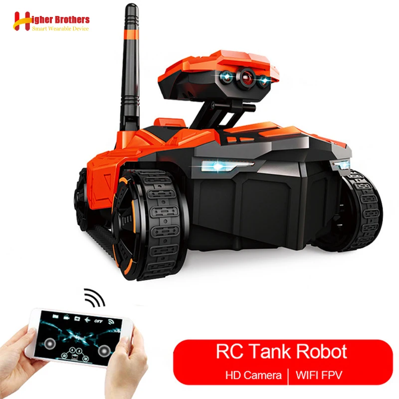  Remote Control Monitor Smart Tank Robot HD Wifi FPV 0.3MP Voiture Telecommandee Camera RC Phone App