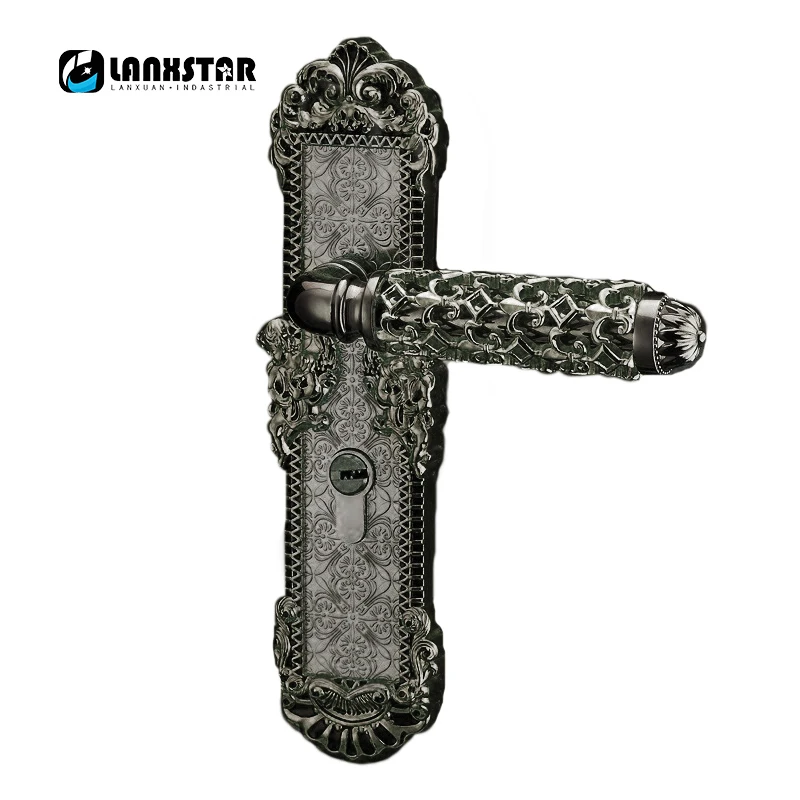 LANXSTAR Континентальный бесшумный замок золотой цвет полый технологический ручной