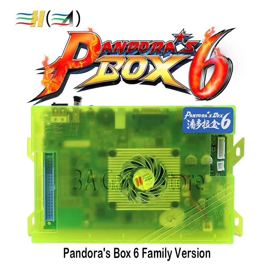 Оригинальная коробка Pandora 6 1300 в 1 семейная аркадная игра материнская плата, консоль с поддержкой fba mame ps1 Игры 3d игры tekken mortal kombat