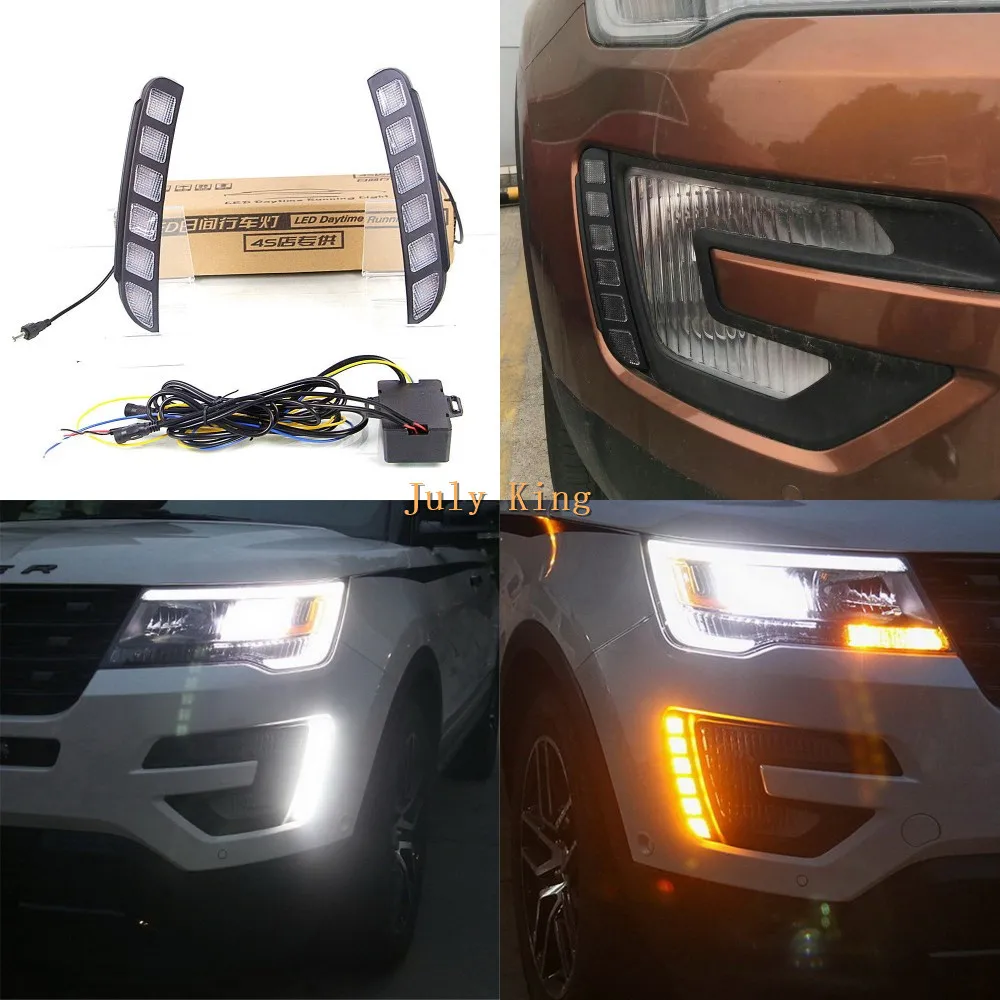 July King LED Daytime Running Lights Case for Ford Explorer 2016 2017