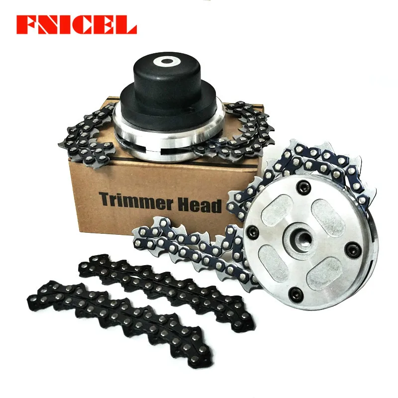 

FNICEL Standard M10 Trimmer Head Chain Brush Cutter Garden/Grass Trimmer Head Upgraded with Thickening Chain for Lawn Mower