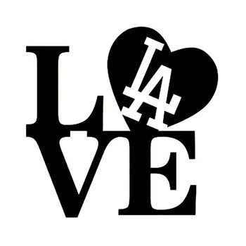 

16X16CM LOVE I Love LA Dodgers Baseball Originality Vinyl Decal Car Sticker Car-styling S8-0932