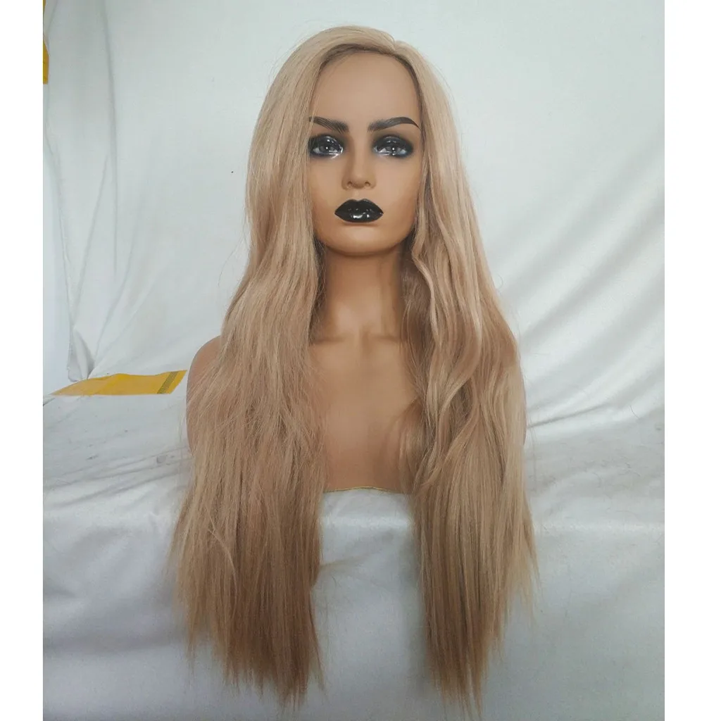 BMTTFashion парик из синтетических волос, модные длинные волнистые сексуальные женские золотые полные парики+ колпачок для волос, парики для женщин, кудрявые волосы