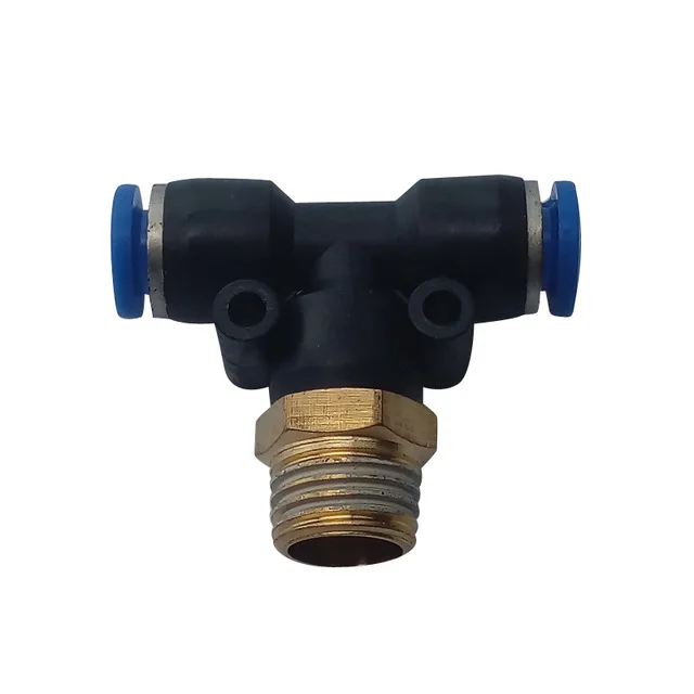 

1Pcs Air Pneumatic Push In Fitting Male Branch Tee Connector 6mm OD * 1/4"BSP PB/T6-02