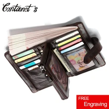 Retro Wallet For Women And Men Genuine Leather Brand Design Removed Coin Purse Zip&Hasp Unisex Male Handy Bag credit card holder