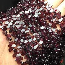 Гранат красная капля 3*6 мм 1" для рукоделия ювелирных изделий свободные бусины FPPJ бусины натуральный драгоценный камень