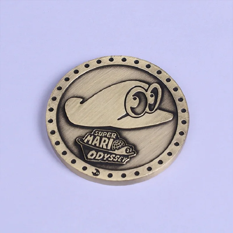 Super Mario Odyssey Gold Coin Game Metal Gold of Super Mario Accessories Commemorative Coins Collection Halloween  (5)